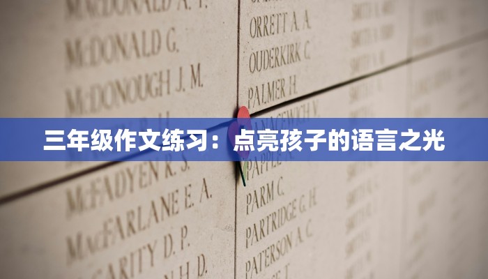 三年级作文练习：点亮孩子的语言之光